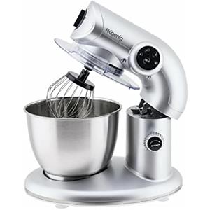 H.Koenig KM80 Robot da cucina multifunzione, 5L, 4 Velocità, 1000 W, Grigio