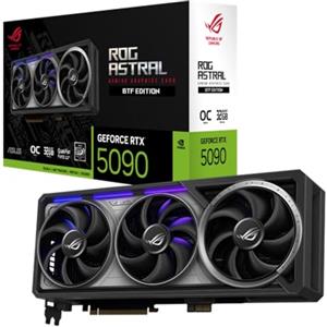 ASUS ROG Astral GeForce RTX 5090 BTF OC Edition, Scheda Grafica NVIDIA 32GB GDDR7, 512 bit, PCIe 5.0, HDMI 2.1, DisplayPort 2.1, Axial Tech, GPU Tweak III, Nera, ROG-ASTRAL-RTX5090-O32G-BTF-GAMING