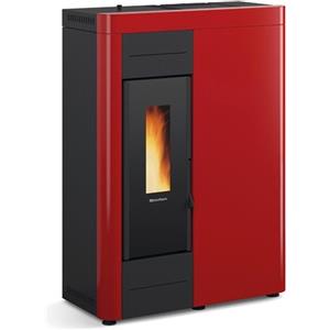 La Nordica Stufa a Pellet La Nordica Virna Idro da 14,0 kW Bordeaux con Telecomando