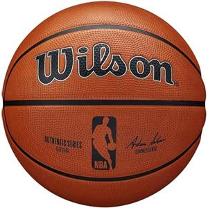 Wilson Pallone da Basket NBA AUTHENTIC SERIES OUTDOOR SZ7, Utilizzo Outdoor, Gomma Tackskin, Misura 7, Marrone
