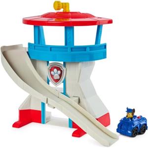 Paw Patrol Mini Quartier Generale Torre di Controllo con Pista e Veicolo di Chase - Playset per Bambini 3 Anni