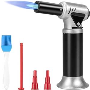 Carehabi Cannello da Cucina Fiamma Ossidrica Portatile Bruciatore a Gas per Cucinare, Cuocere, Barbecue, Campeggio (Gas Butano Non Incluso)