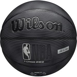 Wilson Pallone da basket NBA Forge Pro Midnight, Presa Sicura e Rimbalzo Affidabile, Con Grande Stabilità Aerea, Approvato dall'NBA, Colore: Nero/Argento, Taglia: 7