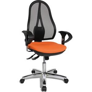 Topstar, Sedia Giravole Open Point Deluxe da Ufficio, Arancio, Metallo, Girevole