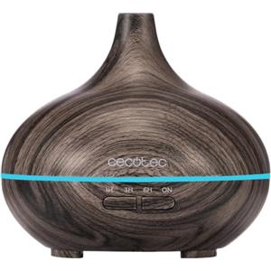 Cecotec Umidificatore Ambiente Ultrasuoni con Diffusore Aromi Pure Aroma 300 Yin Grey. Serbatoio 300ml, 7 Colori LED Regolabili, Timer 10h, Ultra-Silenzioso, Aromaterapia, Facile da Pulire