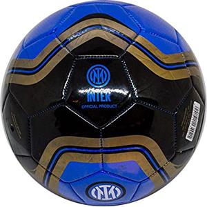 Mondo Toys - Pallone da Calcio Cucito INTER PRO - Prodotto Ufficiale - misura 5 - 400 g - colore Nero Azzurro - 13402