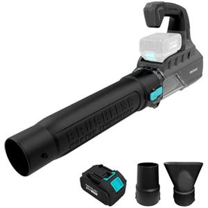 Cecotec Soffiatore a Batteria - Aspiratore Elettrico Airforce 4000 Bazooka Turbo, Motore brushless, 21V Alta Potenza, Tecnologia Xmotor Velocità fino a 200 km/h, Volume fino a 740 m³/h, Funzione Turbo