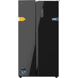 Cecotec Frigorifero americano da 550 litro Bolero coolmarket SBS 550 vetro E. Sistema di flusso multi -aria, totale senza gelo, motore inverter più, raffreddamento rapido, congelamento rapido