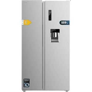 Cecotec - Bolero CoolMarket SBS 562 Inox E, Frigorifero americano da 559 litri, 559 L, 177 cm x 90 cm, classe E, sistema Multi Air Flow, Total No Frost, motore inverter plus