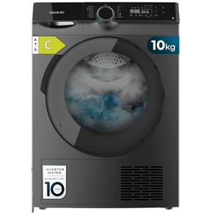 Cecotec Asciugatrice Pompa di Calore 10 Kg Bolero Dresscode Dry 10505 Inverter Steel. Classe Equivalente A+++, 14 programmi, Funzioni come UV Care, Stiratura Facile, Certificazione Woolmark, Inox