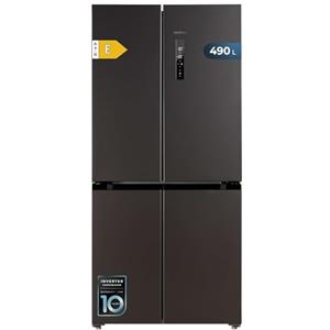 Cecotec Frigorifero Americano 4 Porte Dark 490 L CoolMarket 4D 490 Dark E. 183 cm di altezza, 91 cm di larghezza, basso consumo, motore inverter Plus, Fast Cooling e Fast Freezing, Total NoFrost