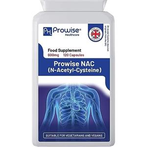 PH PROWISE Healthcare NAC N-acetil-cisteina 600mg 120 capsule - Prodotto nel Regno Unito | Standard GMP di Prowise Healthcare | Adatto a vegetariani e vegani