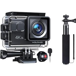WOLFANG Action Cam GA100 4K30FPS & Set di Selfie Stick