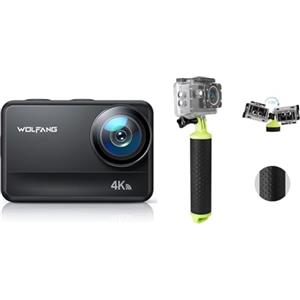 WOLFANG Action Cam GA400 4K60FPS & Set di Manico Galleggiante