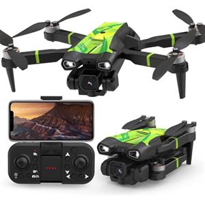 Morlyrctooy M18 Mini Drone Pieghievole con Fotocamera 4K Motore Brushless Drone per Adulti Principianti Decollo/Atterraggio con Un Tasto Acrobazie 3D Modalità senza Testa RC Quadricottero Regali