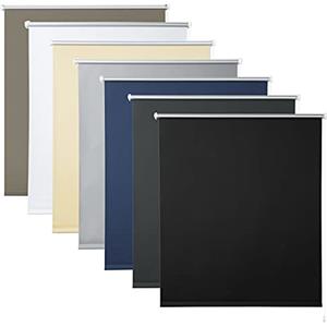 WOLTU Tenda a Rullo Interni Oscurante Klemmfix senza Fori 70 x 210 cm Nero, Tenda Avvolgibile Oscurante per Protezione Solare con Morsetti e Catene per Finestre e Porte