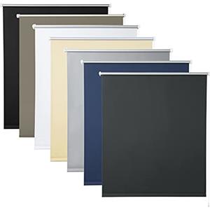 WOLTU Tenda a Rullo Interni Oscurante Klemmfix senza Fori 70 x 160 cm Carbone Nero, Tenda Avvolgibile Oscurante per Protezione Solare con Morsetti e Catene per Finestre e Porte
