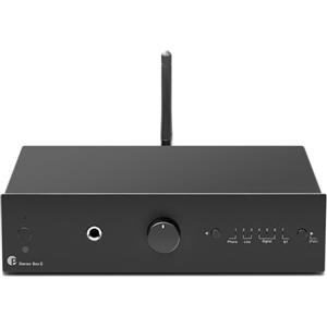 Pro-Ject Stereo Box E, amplificatore stereo integrato compatto Hi-Fi con BT 5.0, uscita subwoofer, 2 ottici, 1 x coassiale SPDIF In, 2 x 40 W (nero)