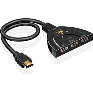 Eono Switch HDMI 4K, 3 Ingresso 1 Uscite Sdoppiatore HDMI Splitter Hub Supporta 4K 1080P HDCP 3D Compatibile con TV Fire Stick Roku Laptop PS4 DVD