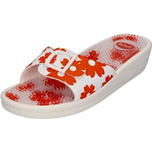Scholl New Massage - Ciabatte Donna Comode con Plantare Massaggiante e Cinturino Regolabile - Resistenti all'Acqua, Adatte per Casa, Mare, Piscina, Palestra