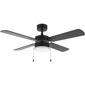 Cecotec - Ventilatore da Soffitto con luce EnergySilence Aero 450 FullBlack 50 W e 106 cm, 3 velocità, 4 pale reversibili e modalità Inverno-Estate
