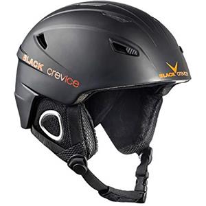 BLACK CREVICE Kitzbühel Casco da sci I Casco da sci design sportivo in diversi colori I Casco da sci uomo & donna I Casco in policarbonato I Casco da sci traspirante (L, nero/arancia)