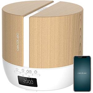 Cecotec Diffusore di aromi PureAroma 550 Connected White Woody. Capacità 500 ml, display LED, altoparlante, controllo Bluetooth, app, timer 12h, 3 modalità operative, copertura 30m2, V1705241
