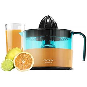 Cecotec Spremiagrumi elettrico EssentialVita Adjust Black. Potenza di 40W, Filtro regolatore della polpa, Due coni smontabili differenti dimensioni, Sistema anti-goccia, Lavabili in lavastoviglie