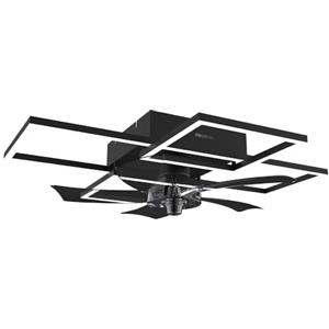Cecotec Ventilatore da Soffitto con Luce EnergySilence LampAero 690 FlowLight. Design Originale, Luce LED, Telecomando, Timer Fino a 8 Ore, 3 Velocità, 5 Pale, Estate/Inverno