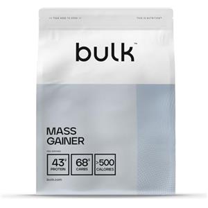 Bulk Complete Mass Gainer | Vanilla | 1kg | 45g di proteine e 5g di BCAA per porzione | Integratore calorico per aumentare la massa muscolare | Facile da miscelare | Gusti deliziosi