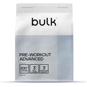 Bulk Pre-workout completo AVANZATO, Bevanda energetica con beta alanina, caffeina, citrullina, vitamina B6, BCAA, arginina AAKG, Bevanda Energetica, 500g, 29 porzioni
