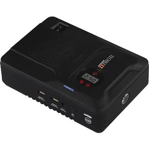 Technaxx 4in1 Avviatore multifunzionale per auto (benzina fino a 4L / diesel fino a 3L), compressore d'aria da 3,5 Bar, power bank, torcia LED TX-219 - batteria da 14000 mAh, 2x caricabatterie USB-A