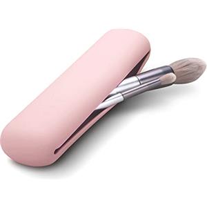 FERYES Custodia porta pennelli da trucco, organizer da viaggio, in silicone, alla moda, portatile, morbida ed elegante, colore: rosa