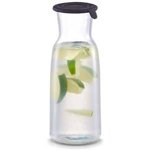 Avilia Decanter per Vino in Vetro 700ml con Coperchio in Silicone a Chiusura Ermetica - Ideale per Conservare e Servire con Eleganza il Vino in Tavola - Ottimo per un Sapore e un' Aroma Migliori