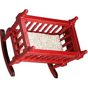 GALPADA Culla in Miniatura Decorativo Mobili in Legno Miniatura Simulati Accessori Per Casa Delle Bambole