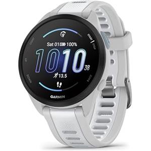 Garmin Forerunner 165, Smartwatch per la corsa, 43mm, Musica, App di Streaming, GPS, Cardio, VO2max, Report mattutino, HRV Status, Piani gratuiti 5K, 10K, 21K e Maratona, Pay (Whitestone)