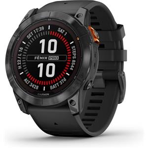 Garmin fēnix 7X Pro Solar, Smartwatch, Ricarica solare, 51mm, Torcia LED, Touchscreen 1,4", +30 Sport, GNSS multi-band, SpO2, Mappe, Musica, Pay, Autonomia 37 giorni (Slate Gray & Black)