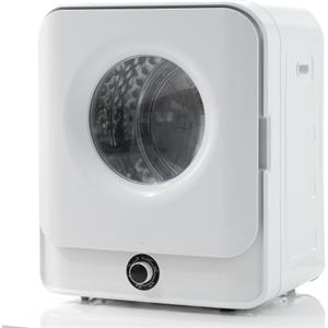 Merax Piccola asciugatrice, mini asciugatrice, asciugatrice a scarico con 5 programmi, asciugatrice a scarico montabile a parete, protezione da surriscaldamento e filtrazione multipla, 3 kg, 830 W