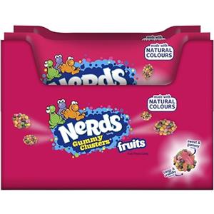 Casa del Dolce Nerds Gummy Cluster - Caramelle Gommose Frutta Mista, Box da 20 x 45g con Doppia Testura