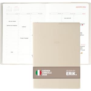 Grupo Erik Agenda Settimanale 2026 A4 Verticale in Italiano - Diario 2026, Planner Settimanale per Lavoro: Intervalli di 30 minuti e Spazio Note, Copertina Morbida Beige (Dic. 2025 a Genn. 2027)
