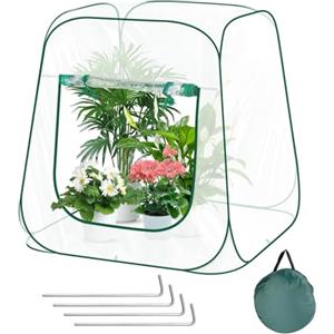 HGRGHH Serra Pop-up, 100 x 100 x 97 CM Tenda Di Crescita Delle Piante in PVC Trasparente per Interni Esterni, Piccola Serra per Verdure, Fiori e Funghi