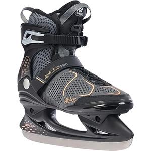 K2 Alexis Ice PRO, Pattini da Ghiaccio Donna, Nero-Antracite-Corallo, EU: 42 (UK: 8 / cm: 27.5