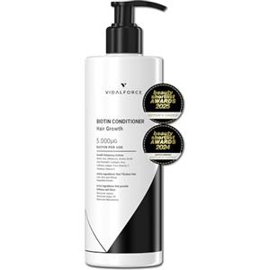 VIDALFORCE Balsamo con Biotina per i Capelli, Collagene, Olio di Argan, Jojoba e Macadamia più 18 Vitamine per i Capelli | Previene e aiuta a ridurre la caduta. XXL 400ml