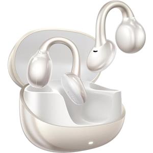 JOYROOM Cuffie Open Ear【Suono Controllato da App】Bluetooth 5.4 Cuffie Wireless ClipOn, 4.9g Ultraleggere & Comode, AI-ENC, Rilevamento L/R Automatico, Suono Immersivo, Perfette per Sport e Quotidiano