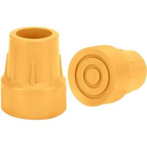 supregear Set da 2 Puntali in Gomma, 25 mm Sostituti Universali Antiscivolo per Stampelle, Bastoni, Deambulatore, WC, Sedie da Doccia e Panche da Bagno, Giallo