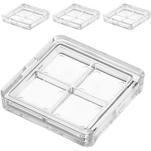 SAFIGLE 4pezzi Palette Per Ombretti Vuota Trasparente Astuccio Per Fard Ricaricabile Organizer Per Cipria Da Viaggio Scatola Per Cosmetici Fai Da Te Di Palette Per Trucco Personalizzabile