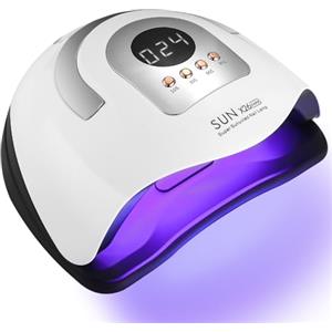JOFLVA Lampada UV LED Unghie Professionale, 380W Semipermanente Curare Rapidamente Pedicure Fornetto Unghie per Tutti i Smalti, Automatico Sensore e Schermo 4 Timer per Manicure a Casa e in Salone