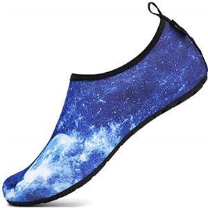 SAGUARO Scarpe da Immersione da Scoglio Scarpette da Bagno Mare Spiaggia Antiscivolo Scarpe Acqua per Nuoto Piscina Spiaggia Canottaggio Vela Aqua Fiume Mare,Galassia-Blue 40/41 EU