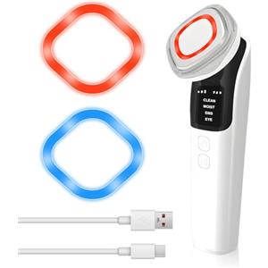 PORFOYO Massaggiatore viso massaggiatore viso V Face Massager con 4 modalità EMS Anti rughe 45℃±5℃ rassodante pelle lifting terapia della luce massaggiatore per uomo e donna per la cura del viso e anti