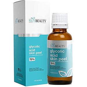 Skin Beauty Solutions (1 oz / 30 ml) GLYCOLIC Acid 70% Skin Chemical Peel - Unbuffered - Alpha Hydroxy (AHA) For Acne, Oily Skin, Wrinkles, Blackheads, Large Pores & More (from Skin Beauty Solutions)